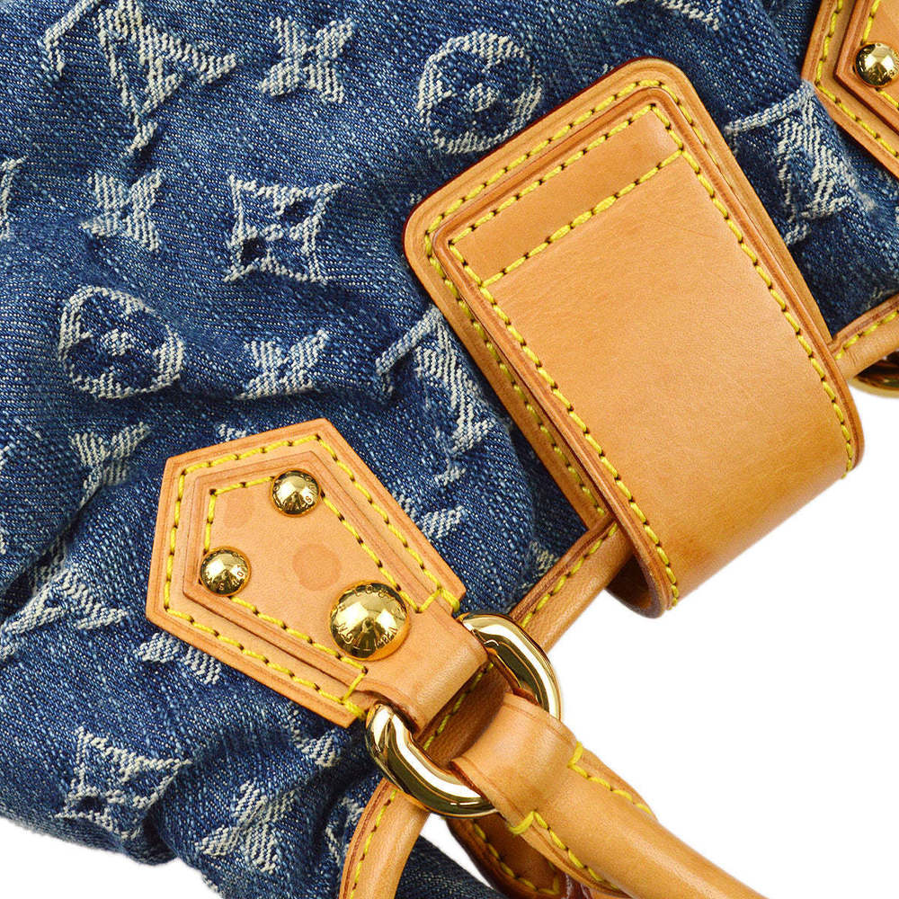 LOUIS VUITTON 2006 Blue Monogram Denim Pleaty Handbag M95020 162456 - Picture 4 of 10